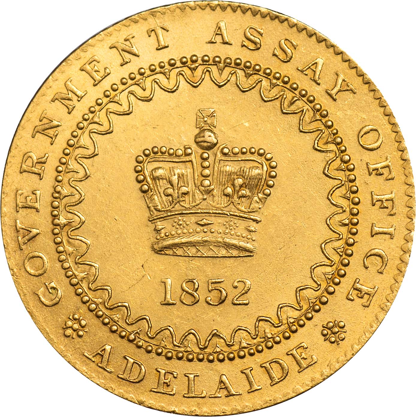 G  Australia, Victoria, Adelaide pound, type two, 1852, date below crown within border, rev. value