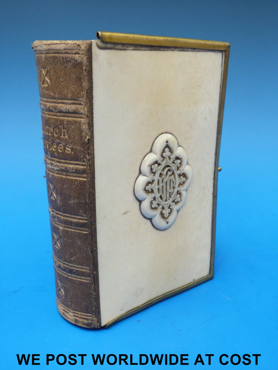 Leather and ivory bound church services/book of common prayer