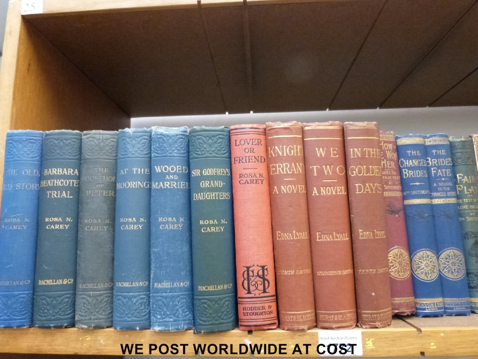 A collection of 19thC Lady authors (1855, 47 volumes in total) including The Heir of Redcliffe (2