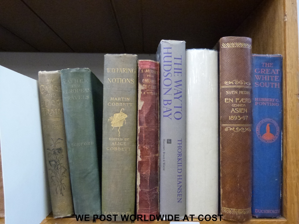 A collection on mainly travel books including "Greenland Journey" Wegner 1939 and social history and