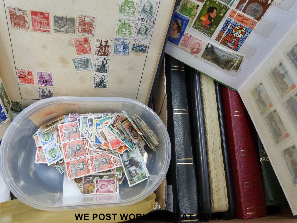 A large box of all world stamps, loose and in albums - Image 3 of 5