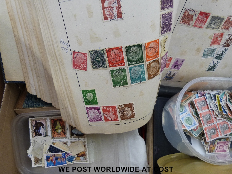 A large box of all world stamps, loose and in albums - Image 2 of 5
