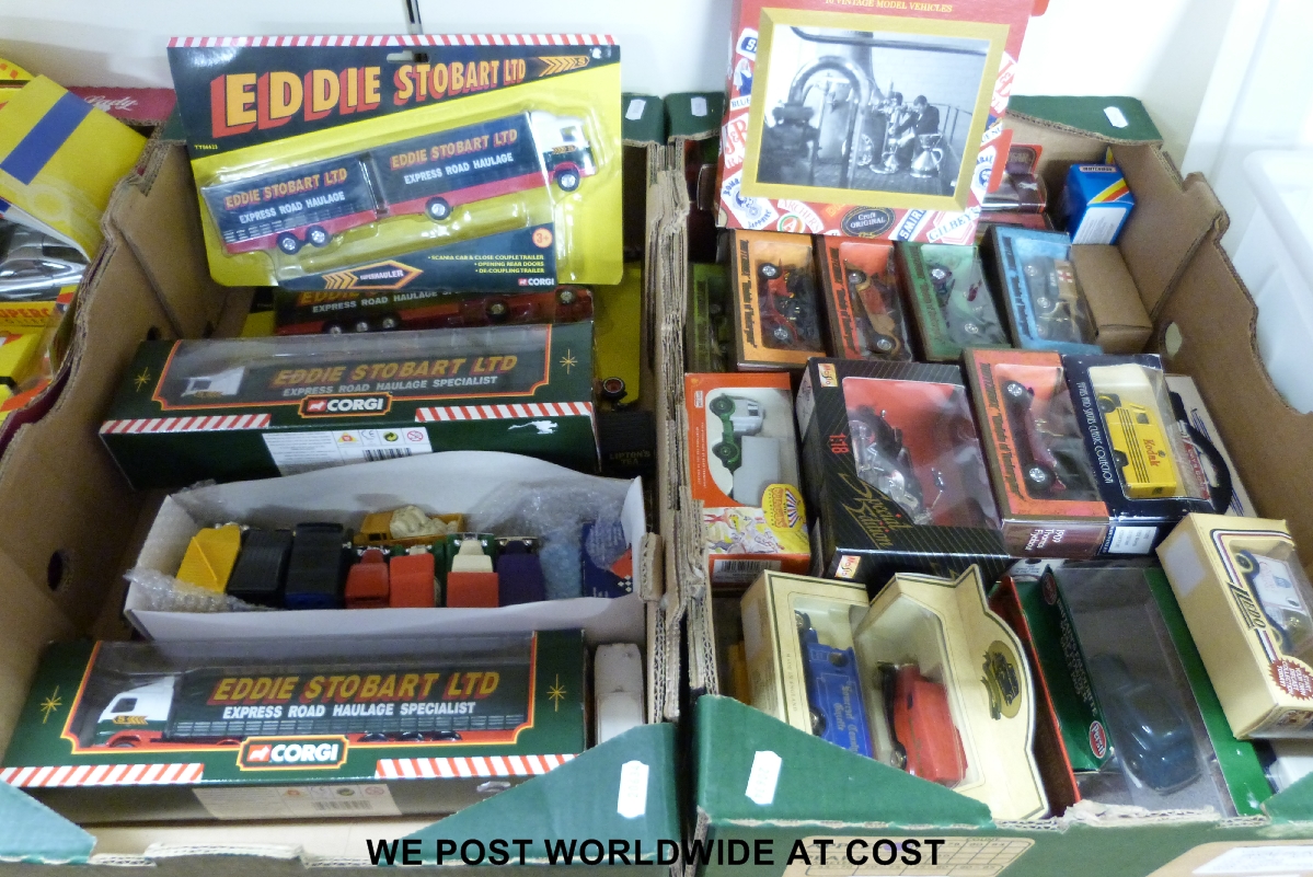 A collection of diecast model vehicles to include Dinky, Corgi, Eddie Stobart etc in original