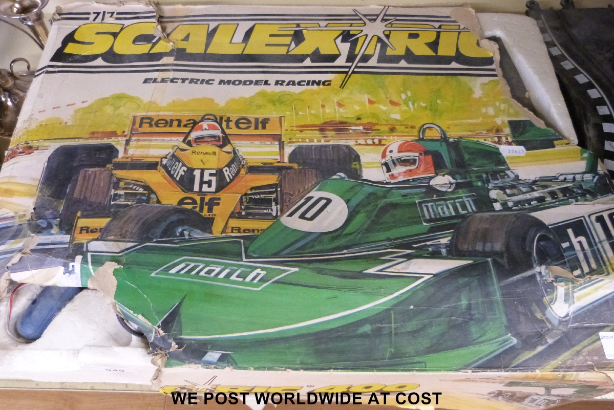 A Scalextric 400 set with extra track.