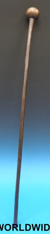 An African Zulu knobkerrie of typical form (92cm)