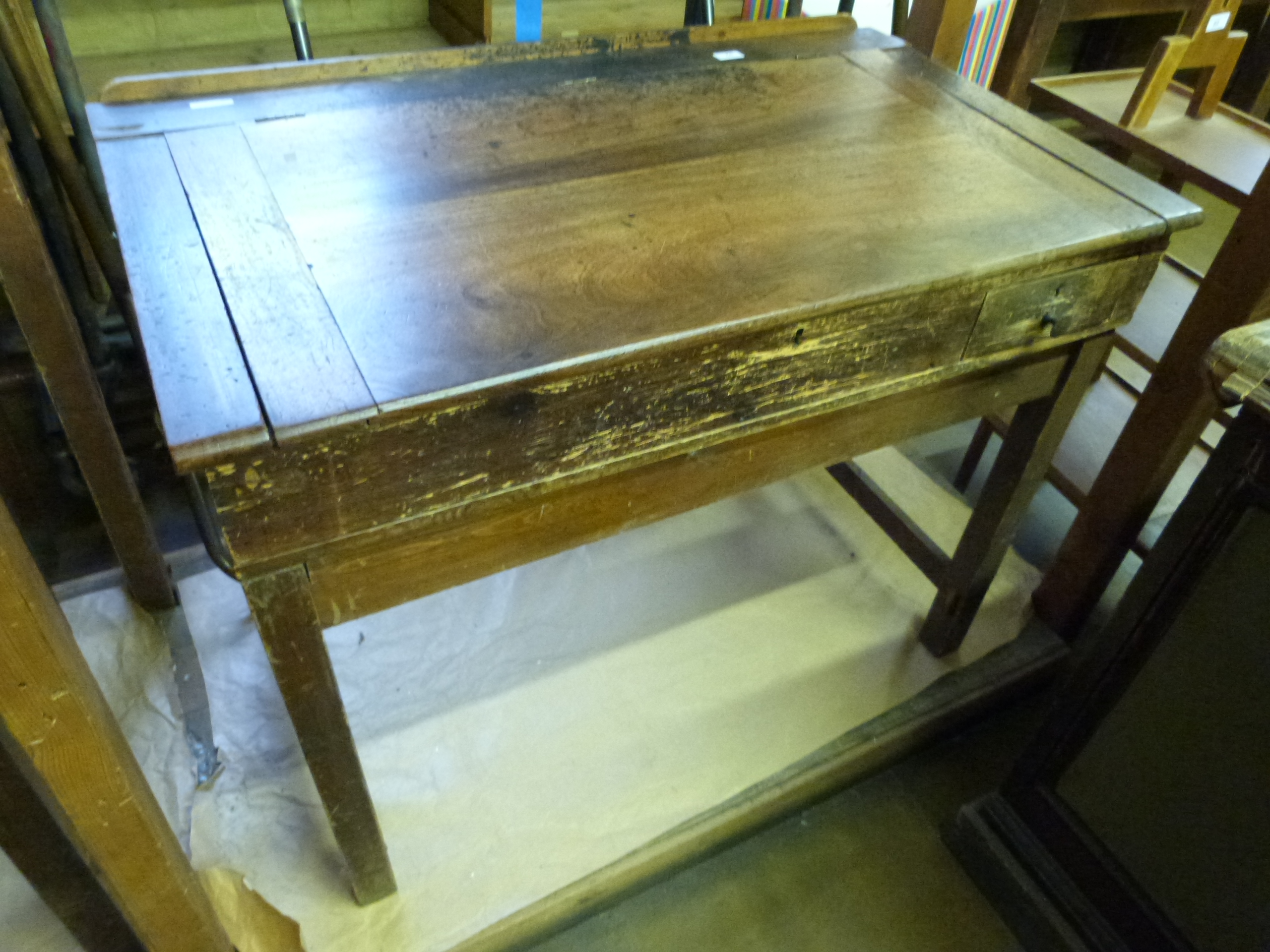 Two 19th or early 20th century clerks desks, each approximately 103cm wide