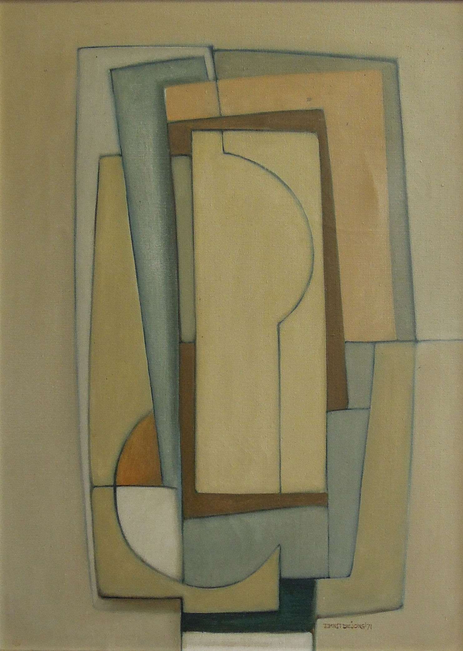 Ernst de Jong Composition No. 96 signed and dated `71; signed, dated 1971 and inscribed with the