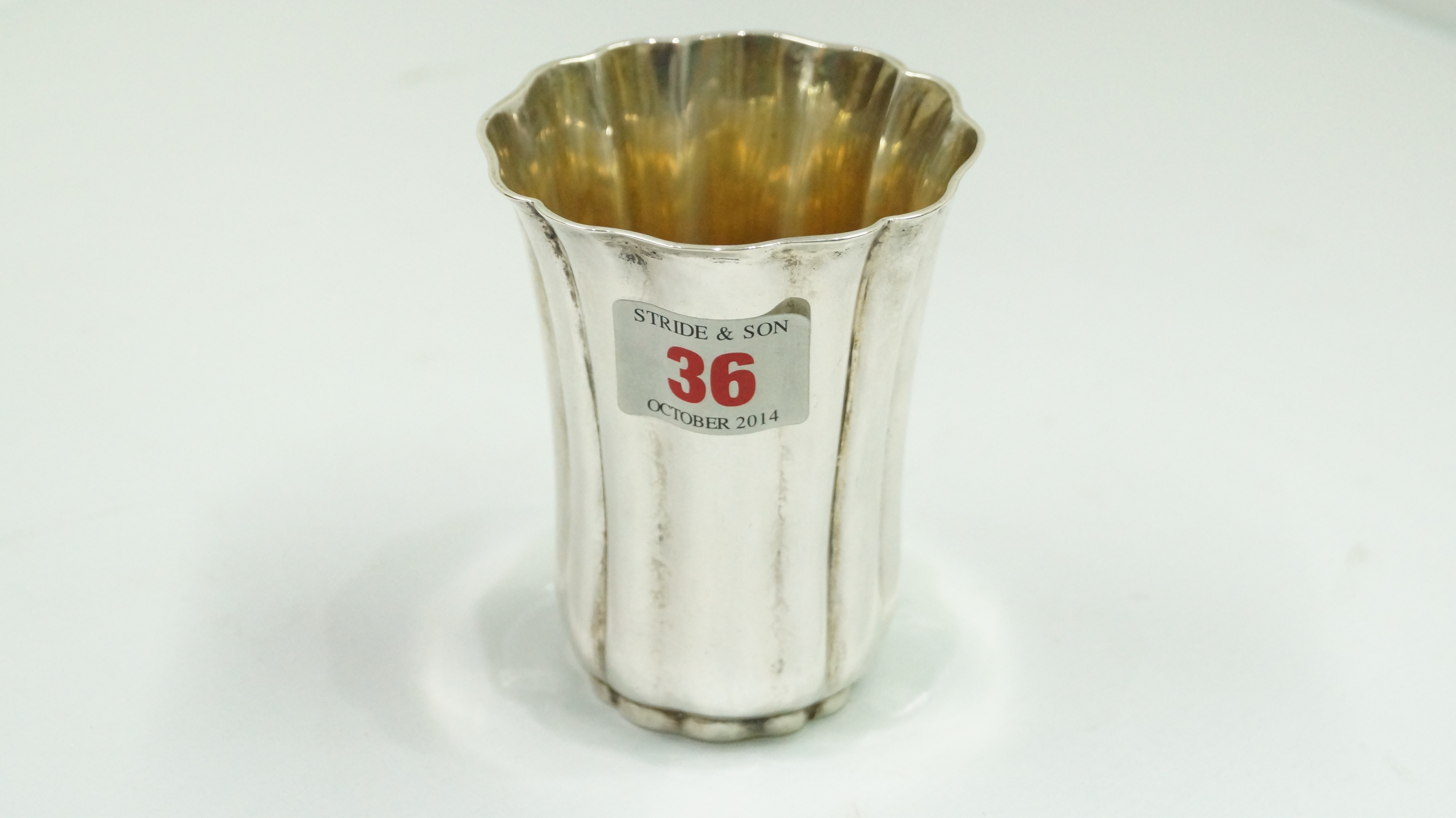 An Austro-Hungarian .813 beaker, Vienna 1851, 10cm.