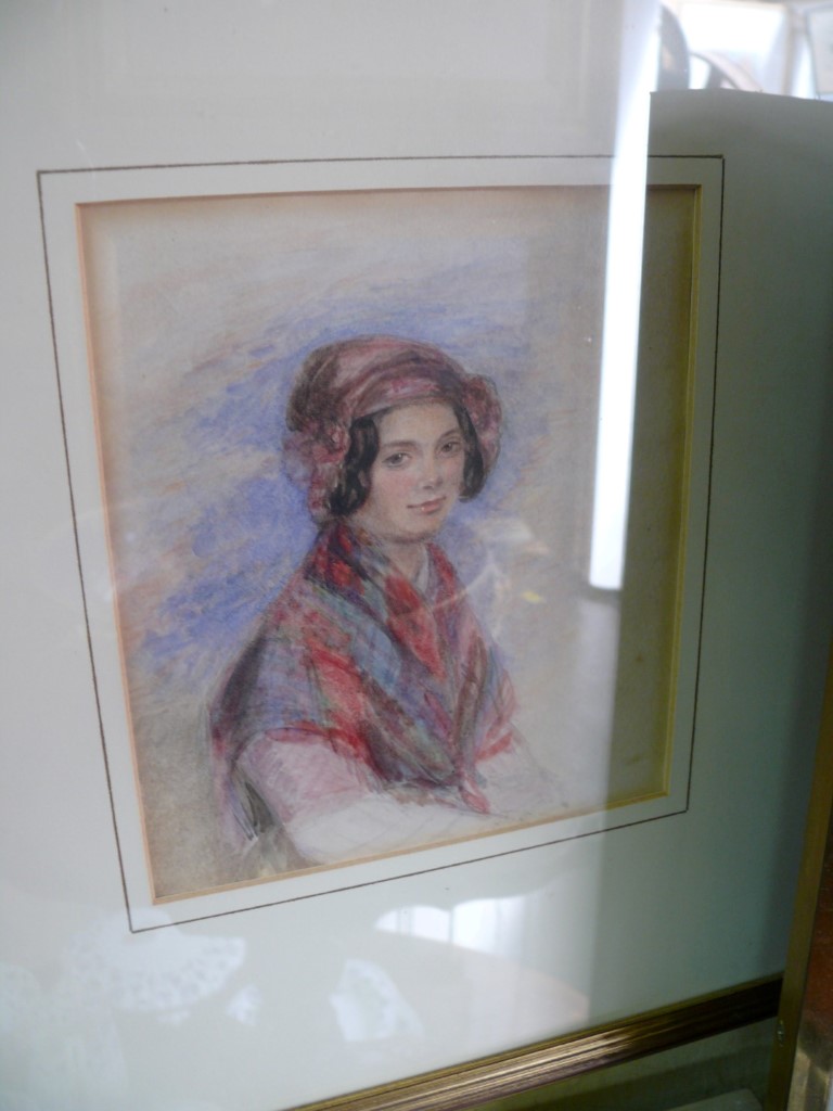 John Simpson, portrait of Mrs Simpson, unsigned, labelled verso, watercolour, 18 x 15.5cm.
The
