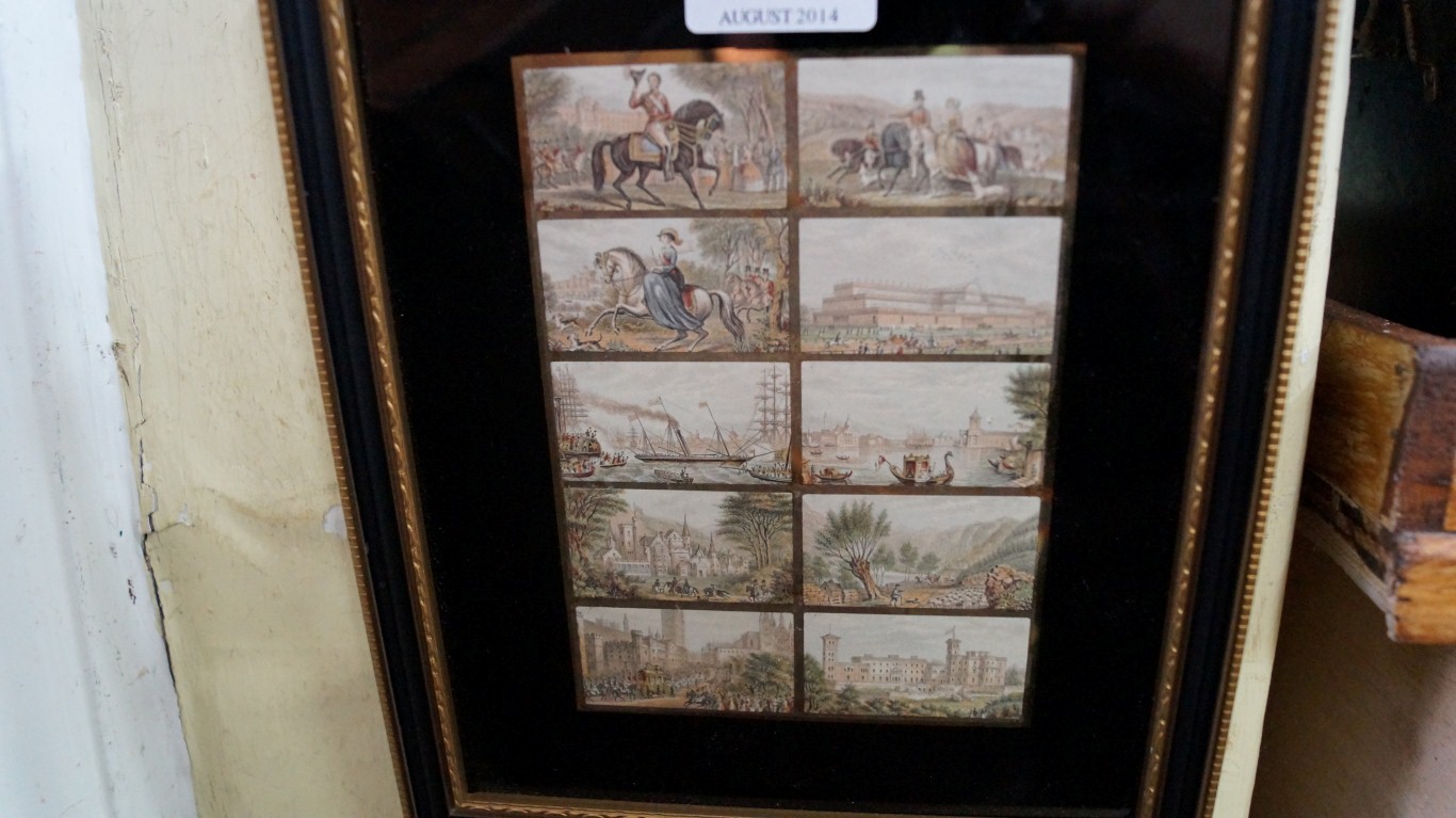 A rare Baxter print, with a single sheet of ten needlebox designs, 13 x 9.5cm.    Condition Report: