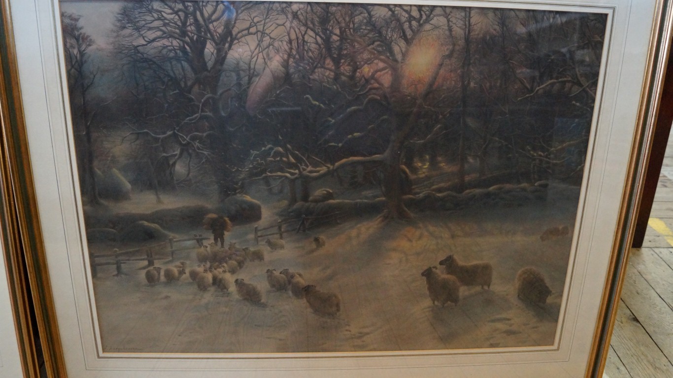 After J Farquahson, winter scenes, colour prints, largest 56 x 77.5cm.