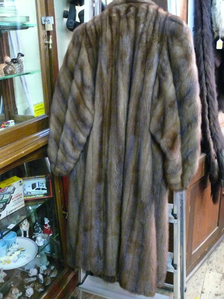 A brown mink full length fur coat. - Image 2 of 2