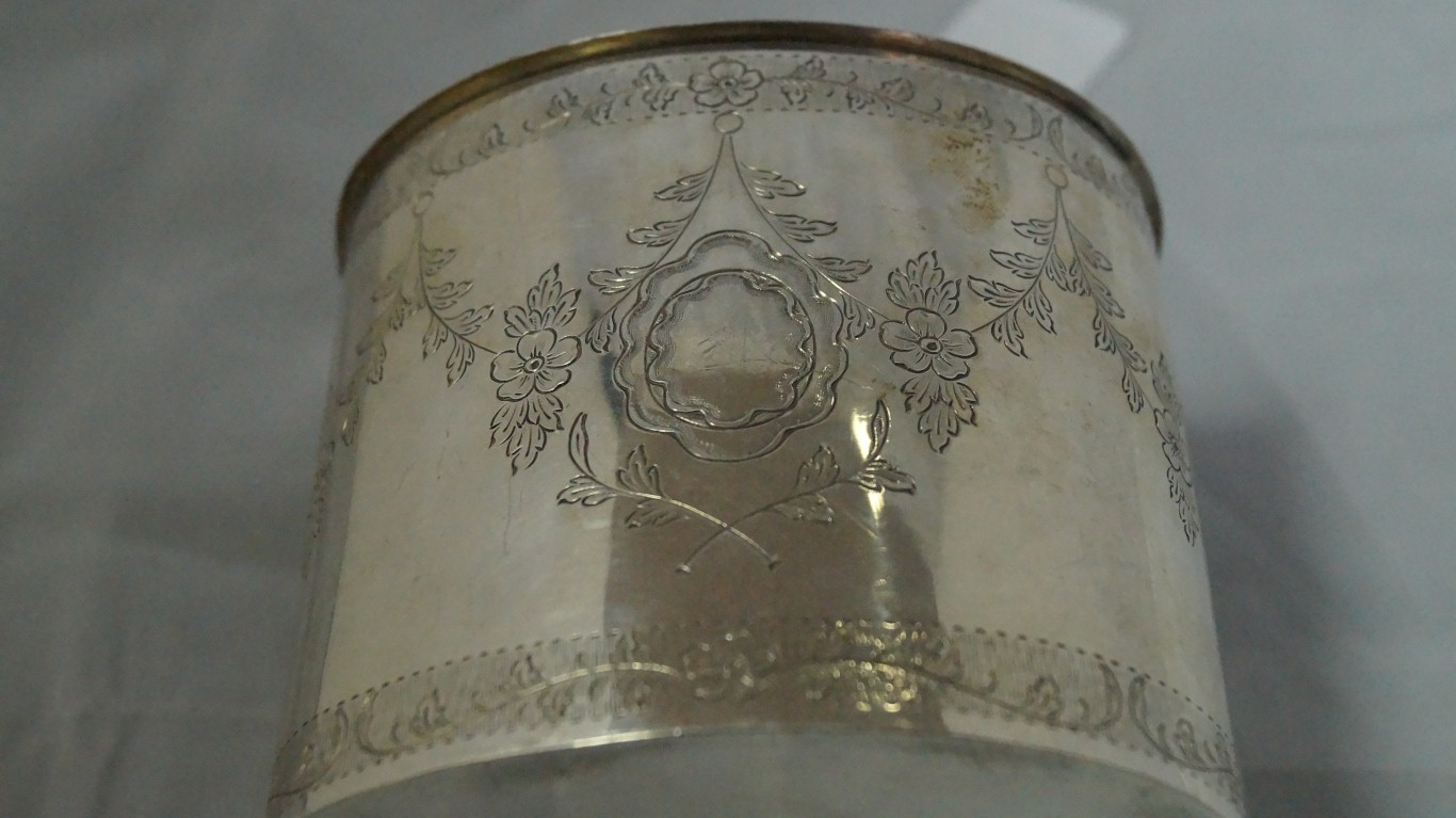 A Portuguese white metal tea caddy, of o - Image 2 of 5