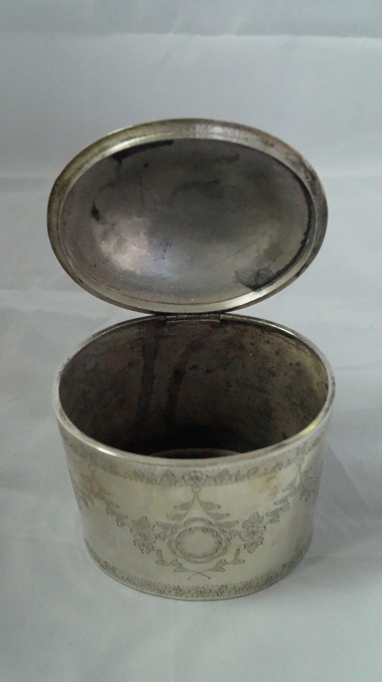 A Portuguese white metal tea caddy, of o - Image 5 of 5