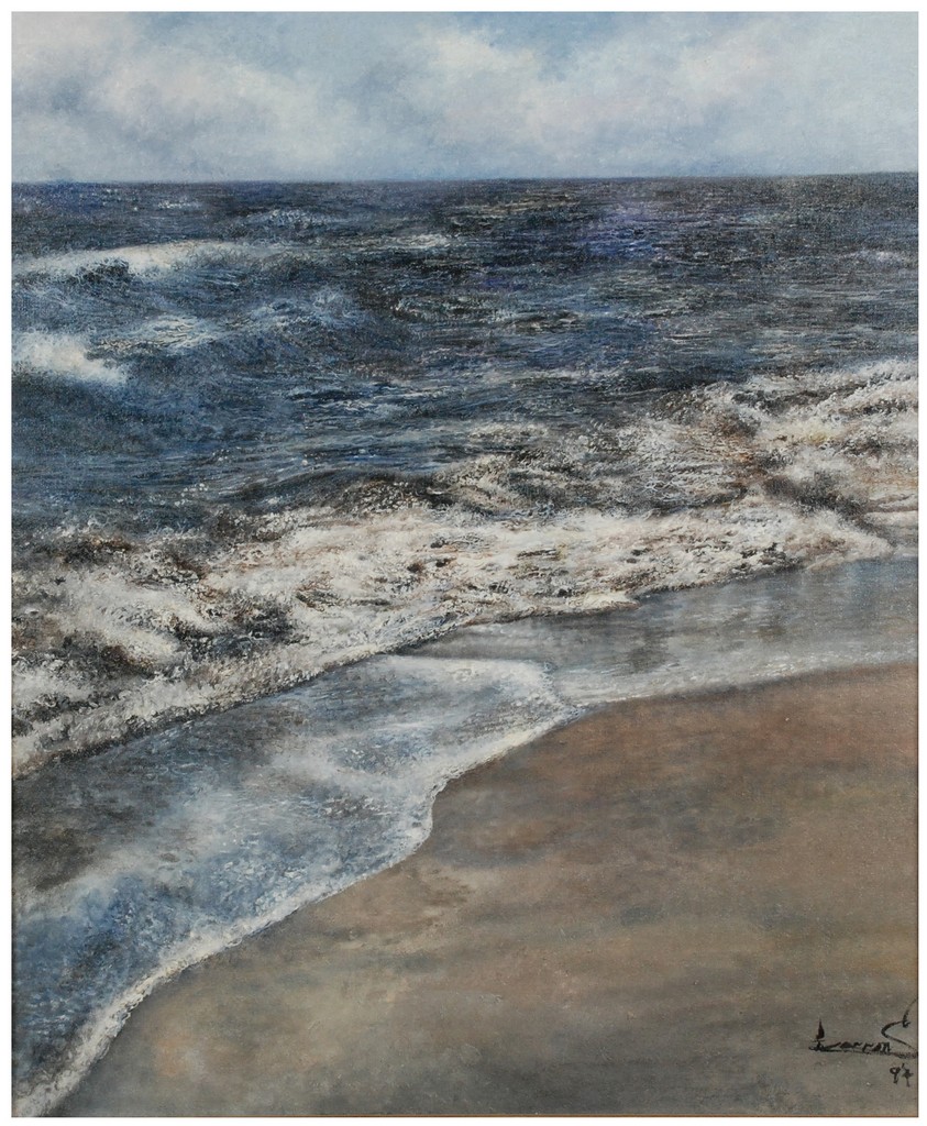 IGNASI CORRONS (1957) óleo sobre lienzo. Med.: 64 x 55 cm. ""El mar"". Titulado al dorso. Precio