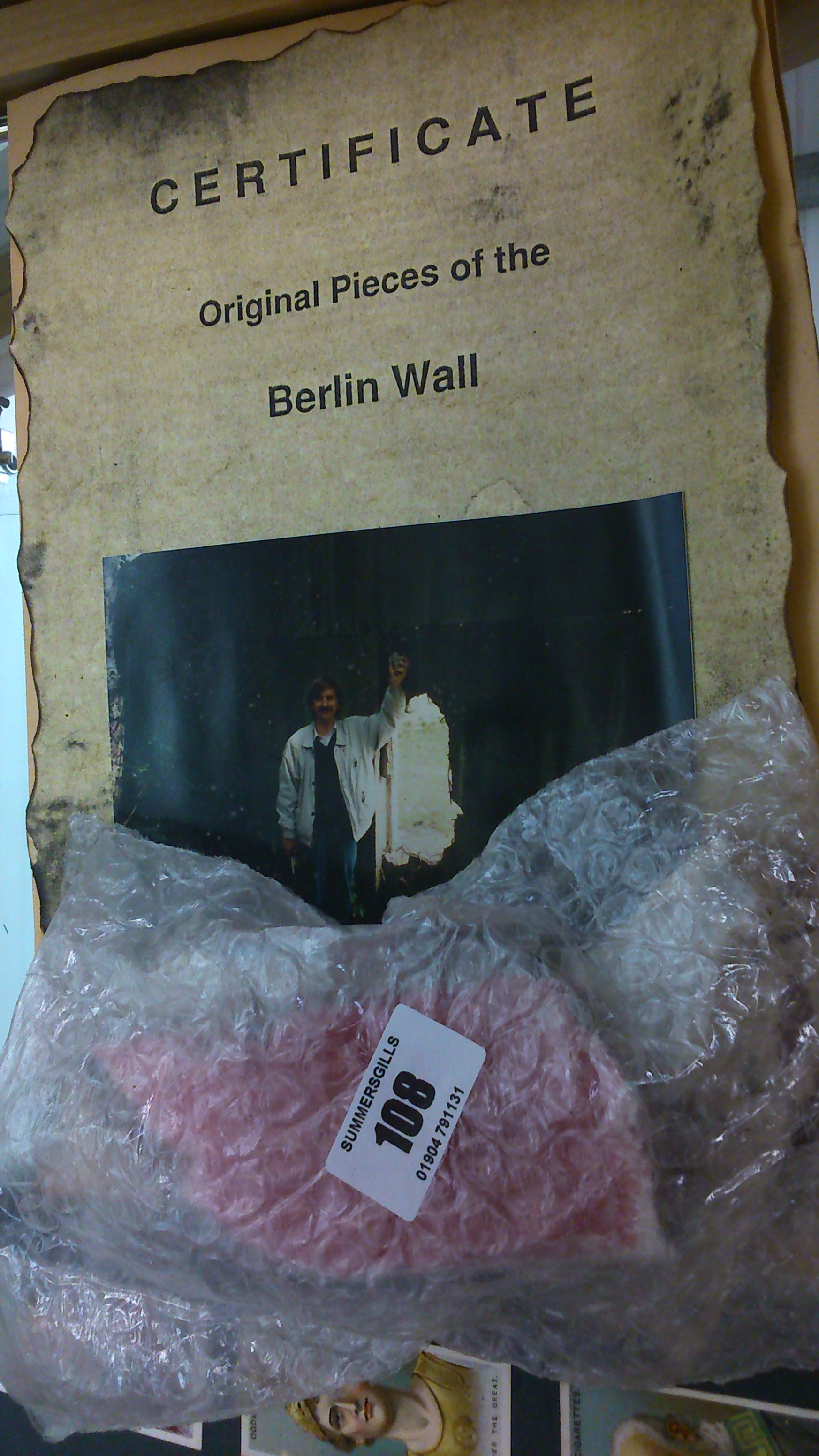 2 x pieces of Berlin Wall