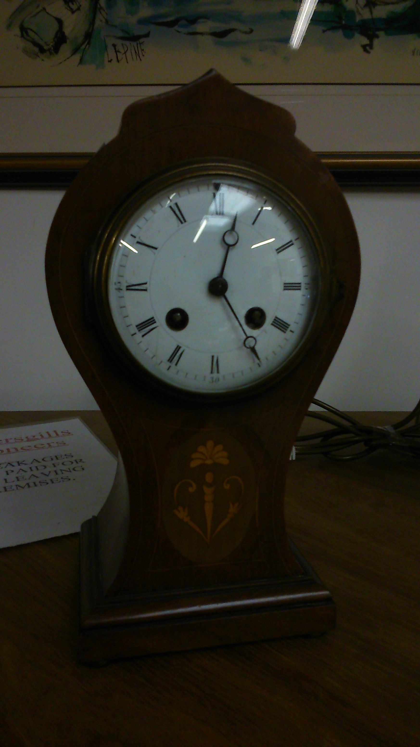 11" Edwardian Mantle clock