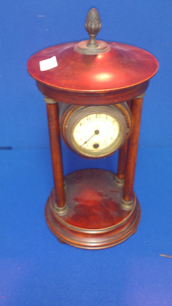 Wooden column clock