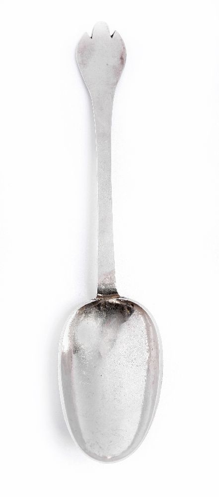 A rare Queen Anne West Country silver trefid spoon,probably by Richard Sweet III, Honiton c.1713,