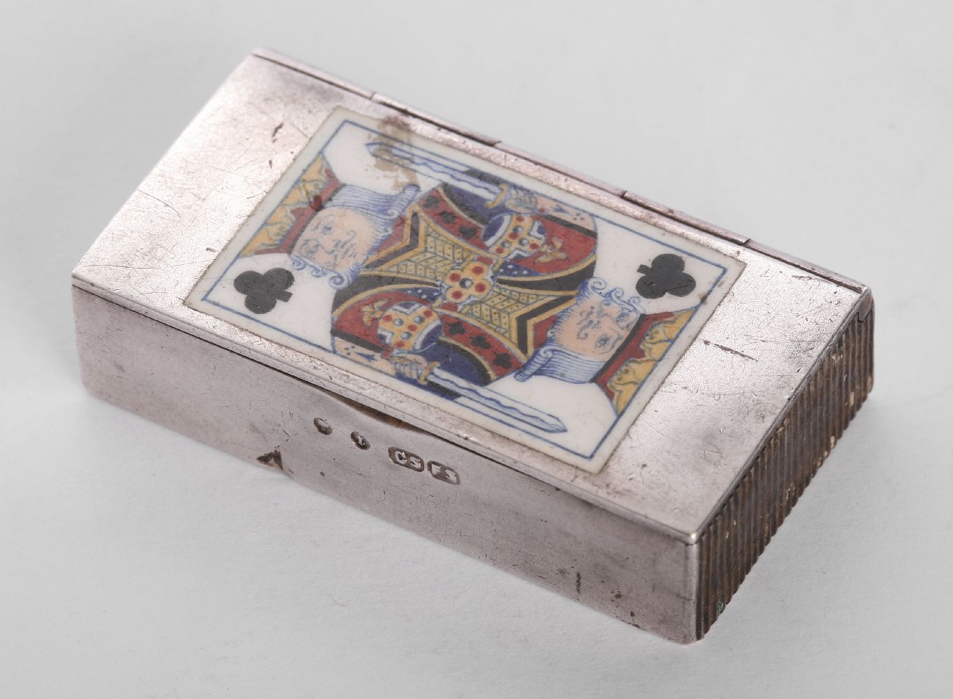A Victorian silver vesta case, by Saunders & Shepherd, Birmingham 1883, of rectangular form, the