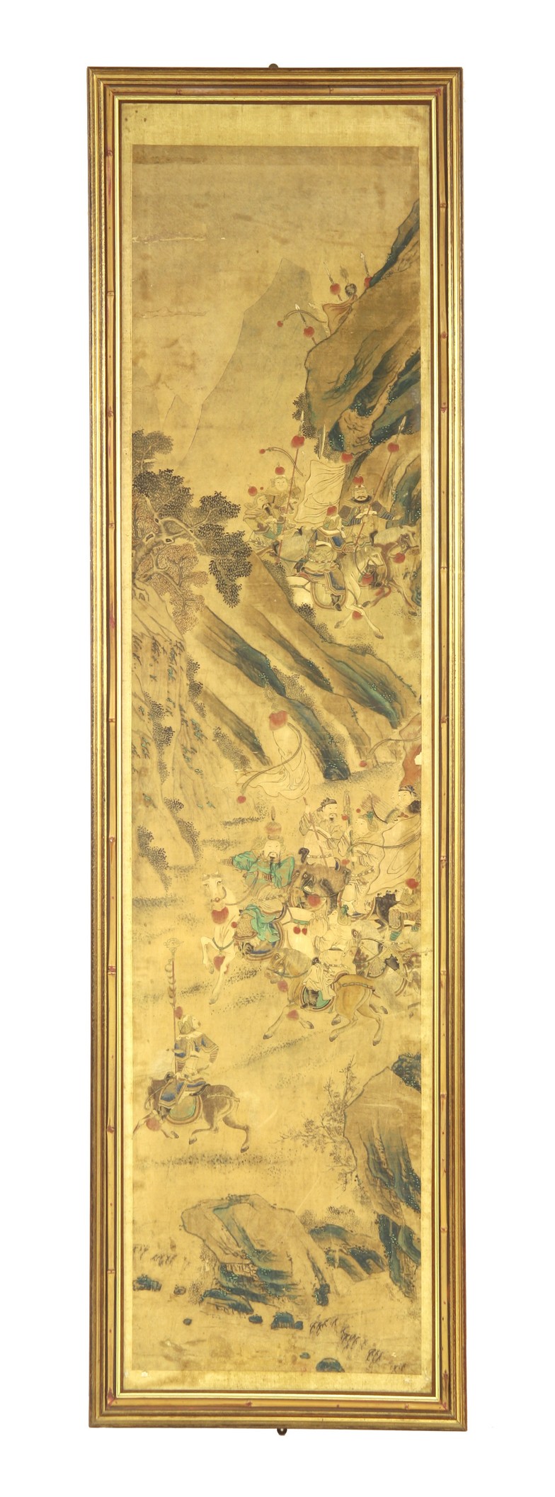 A rare set of twelve Scroll Paintings,
probably mid-19th century, ink and colour on paper, with