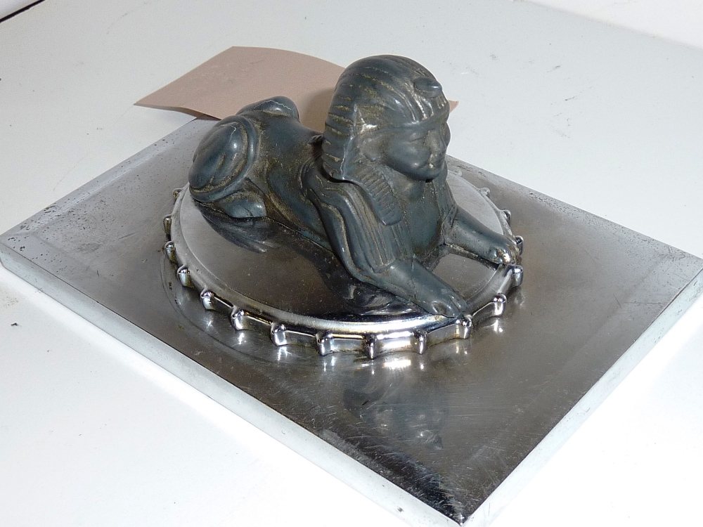 An original Armstrong Siddeley Radiator Cap modelled as a Sphinx upon a later 1930's style