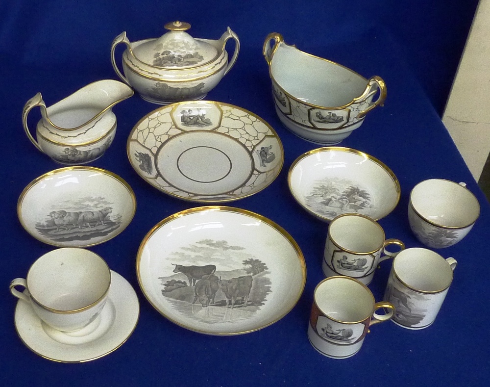 An early 19th Century Barr Flight and Barr (1807-1813) part Coffee Service comprising Cream Jug,