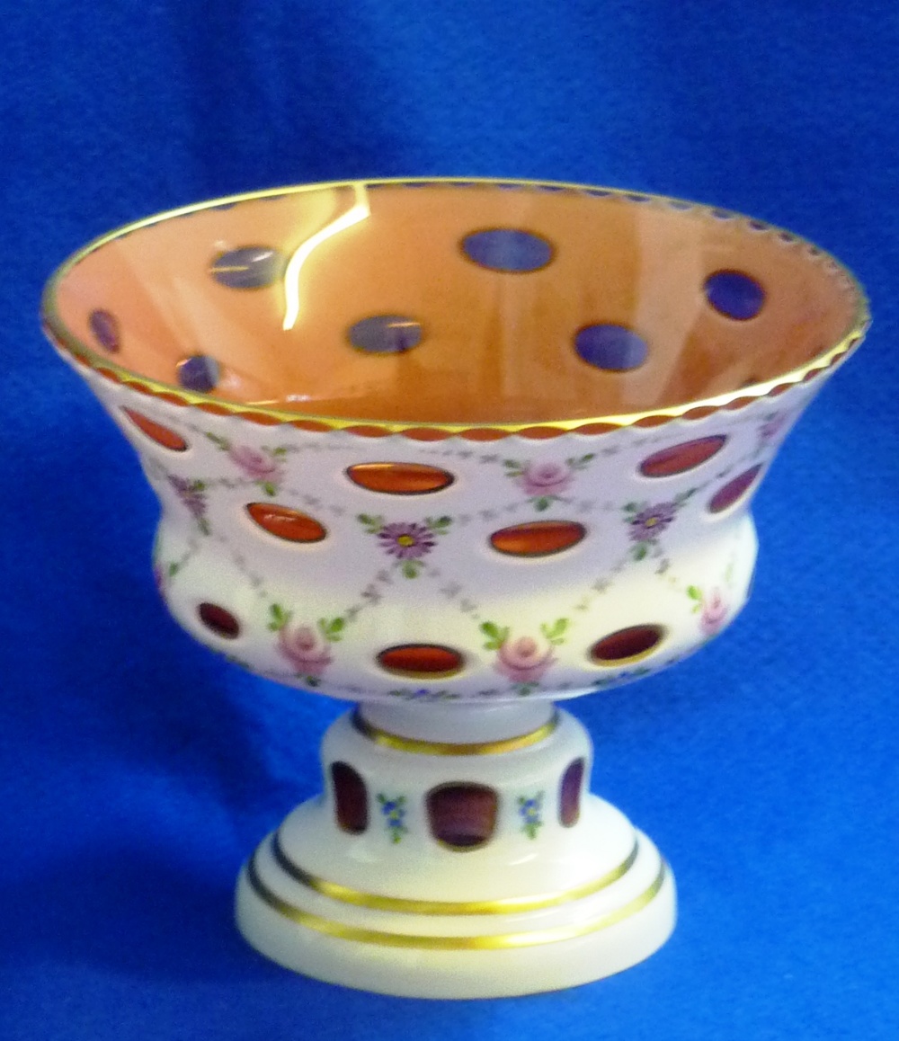 A good late 19th Century Cameo glass urn form Vase, the spreading neck and main body decorated