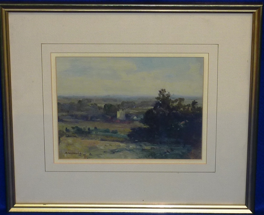Richard W Marshall (British b. 1944), "Helmsley View", Oil on Board signed lower left, gilt framed