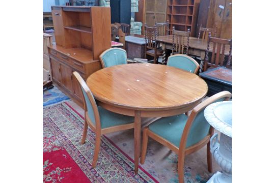 Teak Dining Table Wall Unit Set, Parker Knoll Dining Table And Chairs