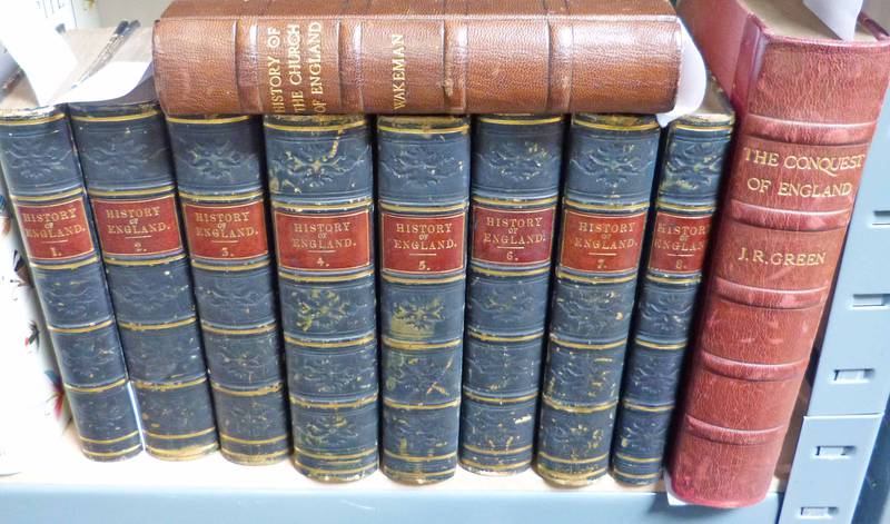 A HISTORY OF ENGLAND BY A CLERGYMAN 1828 IN 8 VOLUMES, THE CONQUEST OF ENGLAND BY JOHN RICHARD GREEN