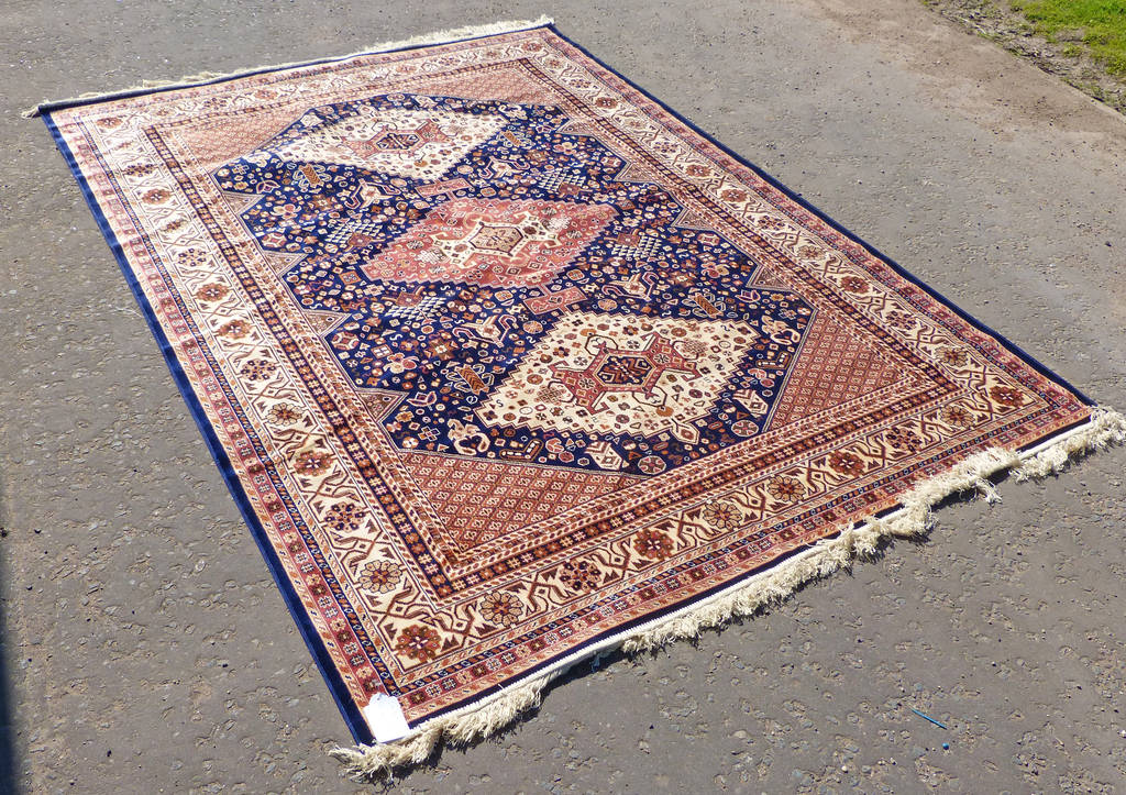 BLUE GROUND CAUCASION CARPET, 230 X 160M