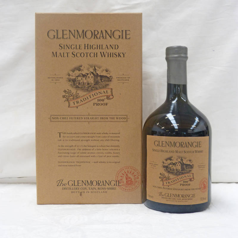 1 BOTTLE GLENMORANGIE TRADITIONAL SINGLE MALT WHISKY - 1 LITRE, 57.2% VOL IN FITTED CASE