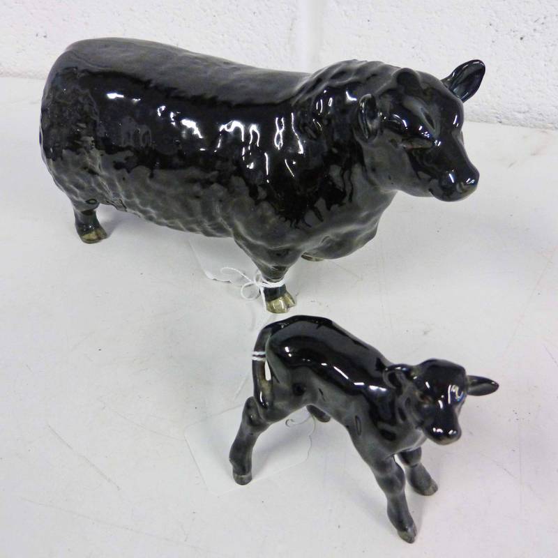 BESWICK ABERDEEN ANGUS BULL MARKED APPROVED BY THE ABERDEEN ANGUS CATTLE SOCIETY AND SMALL BLACK