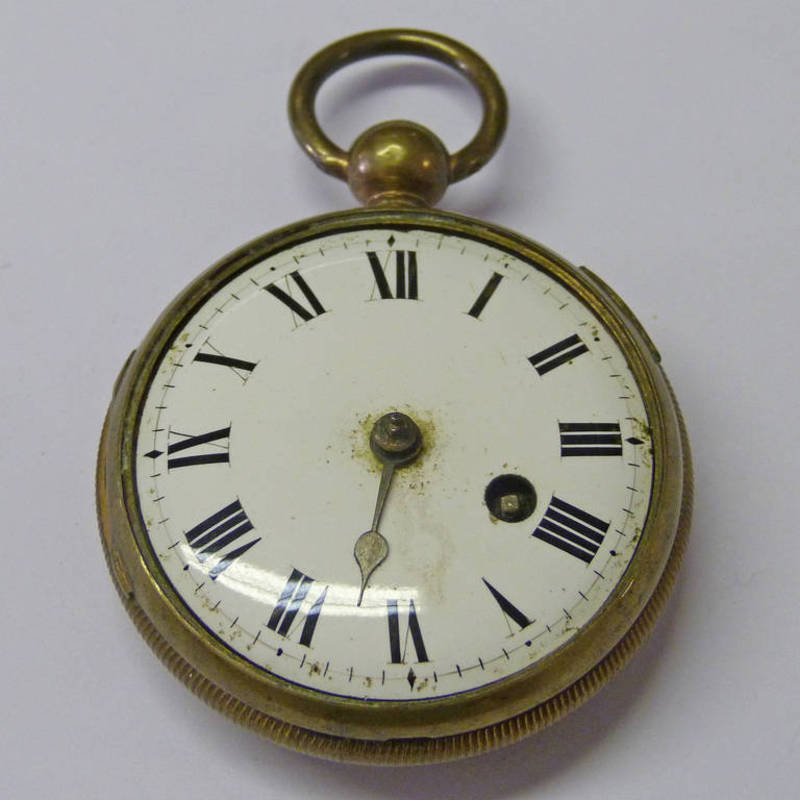 EARLY 19TH CENTURY POCKETWATCH MARKED LA R01 PARIS NO 3366 WITH CENTRE WIND