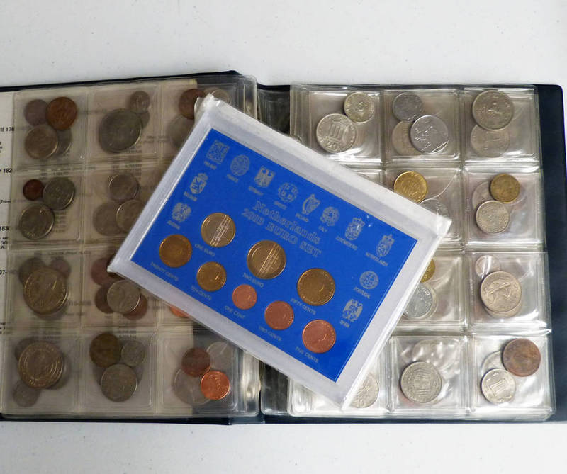 WADE COIN ALBUM CONTAINING A SELECTION OF BRITISH, EUROPEAN AND OTHER 20TH CENTURY COINAGE