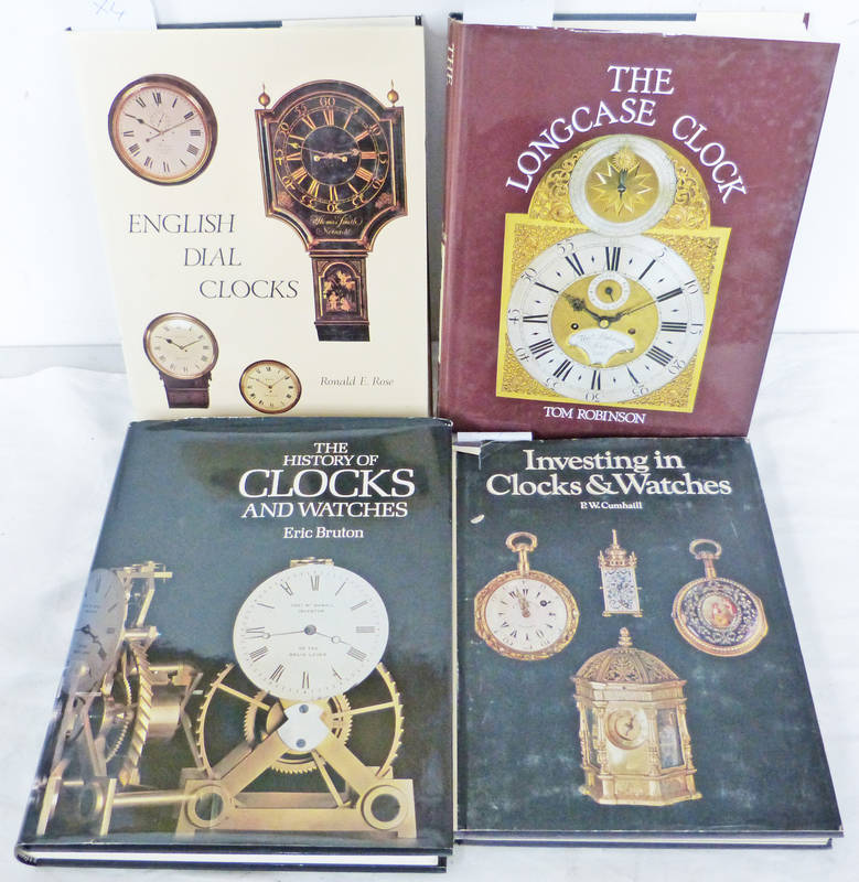 ENGLISH DIAL CLOCKS BY RONALD E. ROSE 1ST EDITION 1978, THE LONG CASE CLOCK BY TOM ROBINSON 1982