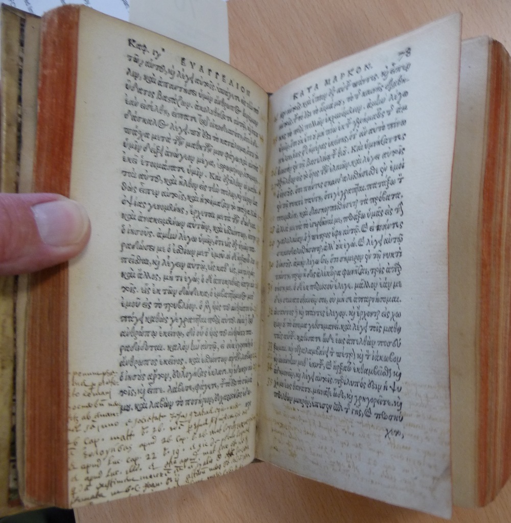 New Testament Noui Testamenti omnia, 1538, Basileae, Thomam Flatterum, octavo, Greek text, - Image 3 of 5