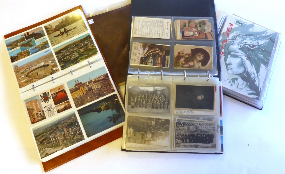 Four Albums of Mixed Ephemera, comprising postcards, including The West Stanley Colliery Explosion
