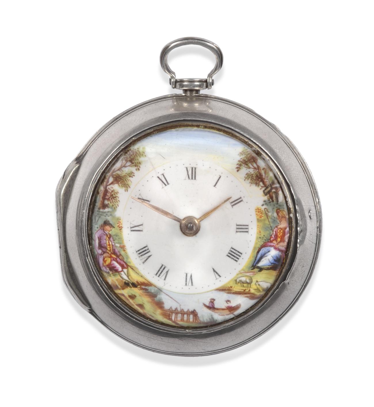 A Silver Pair Cased Verge Pocket Watch, signed Smith, London, 1782, gilt fusee movement signed and