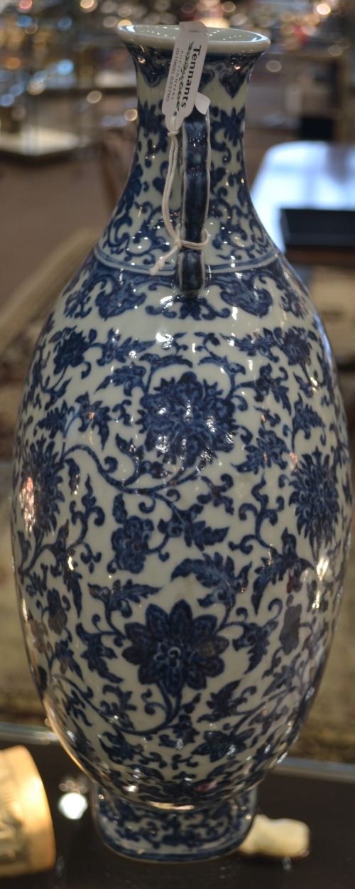 A Chinese Porcelain Baluster Jar, Kangxi period, painted in underglaze blue with flowering trees - Image 8 of 12