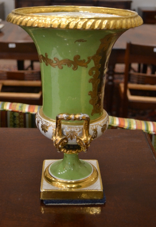 A Pair of Samson of Paris Porcelain Campana Vases, 19th century, in Derby style, painted with named - Image 8 of 11