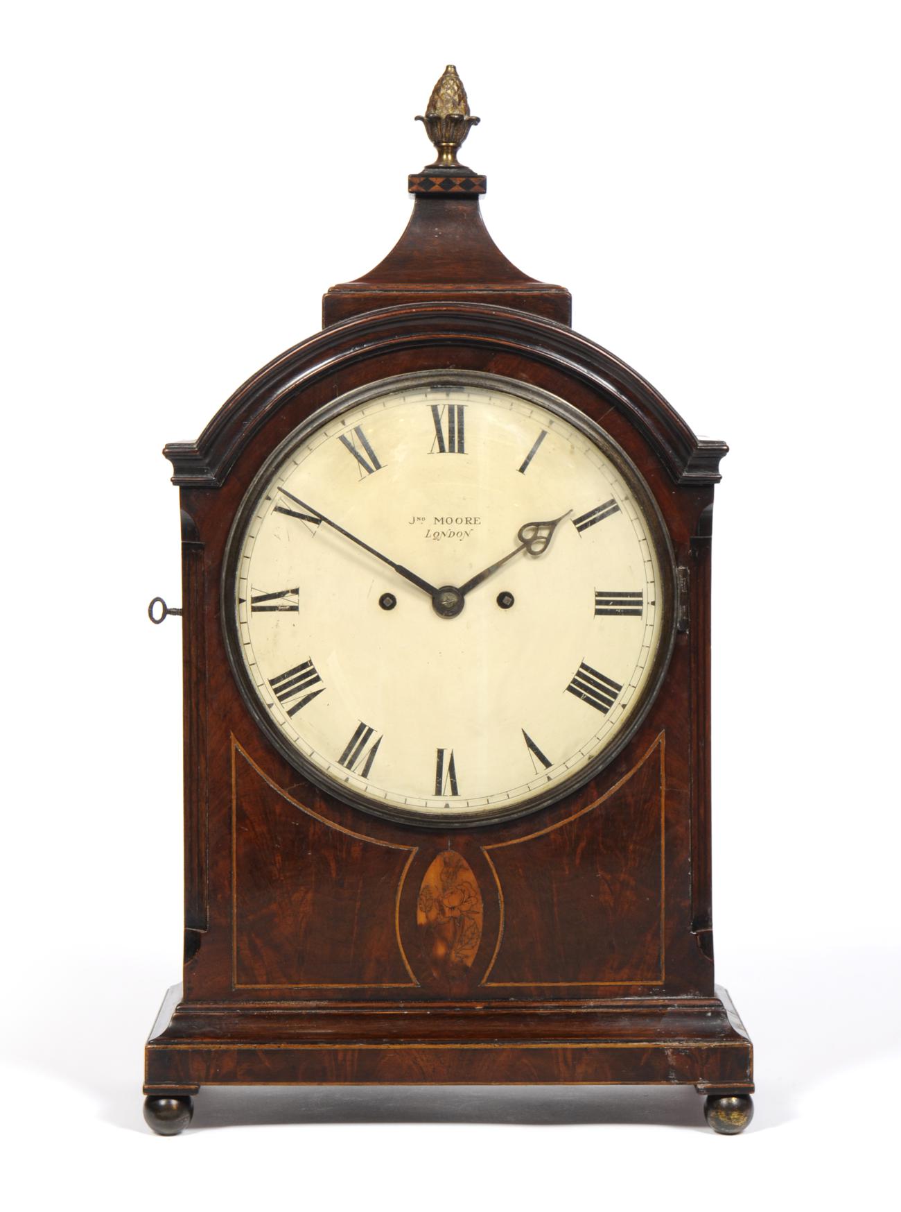 A Mahogany Striking Table Clock, signed John Moore & Sons, Clerkenwell, London, circa 1830, arched