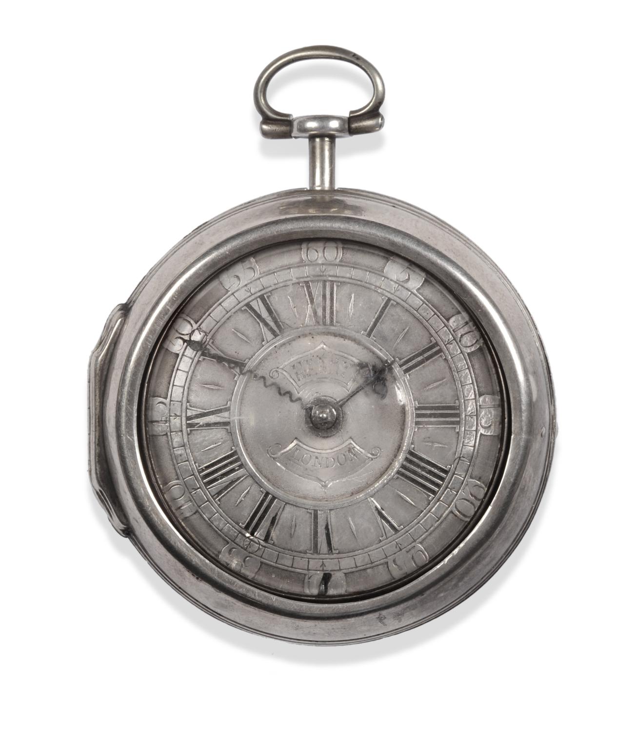A Silver Pair Cased Verge Pocket Watch, signed Pr Henry, London, No.213, circa 1750, gilt fusee
