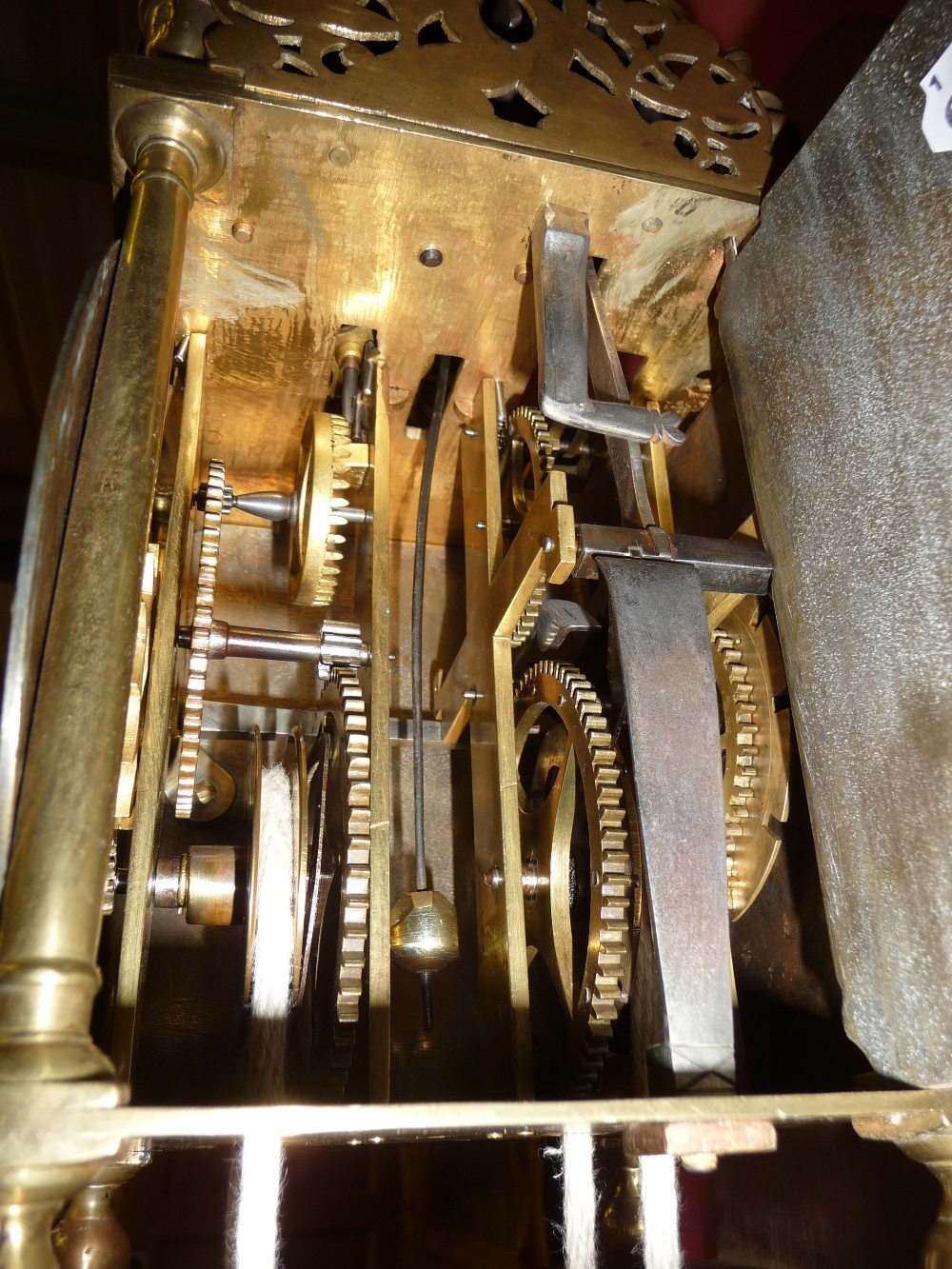 A Fine and Rare Brass Striking Lantern Clock, signed Thomas Ford, Bucks, Fecit, late 17th century, - Image 10 of 14