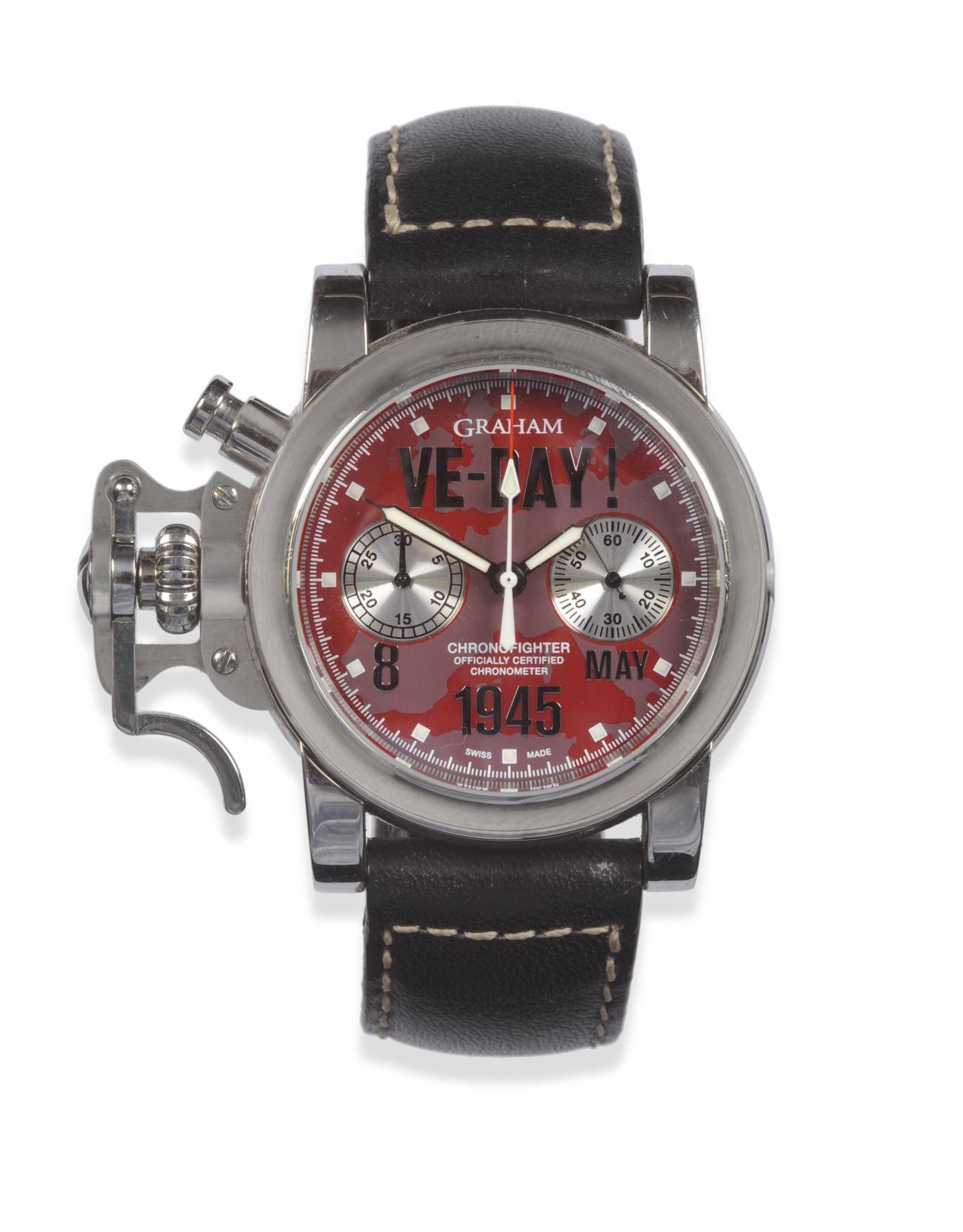 A Stainless Steel Limited Edition Automatic Chronograph Wristwatch, signed Graham, model: