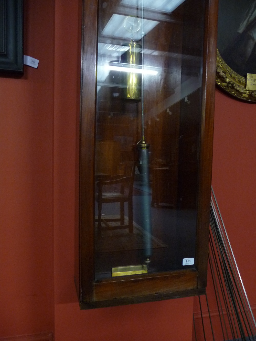 A Mahogany Regulator Wall Timepiece, signed Hans Jonathan, Bishop Auckland, glazed door, 12-inch - Image 7 of 13