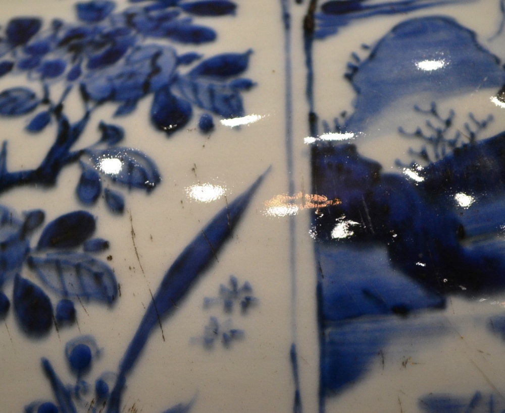 A Chinese Porcelain Baluster Jar, Kangxi period, painted in underglaze blue with flowering trees - Image 6 of 12