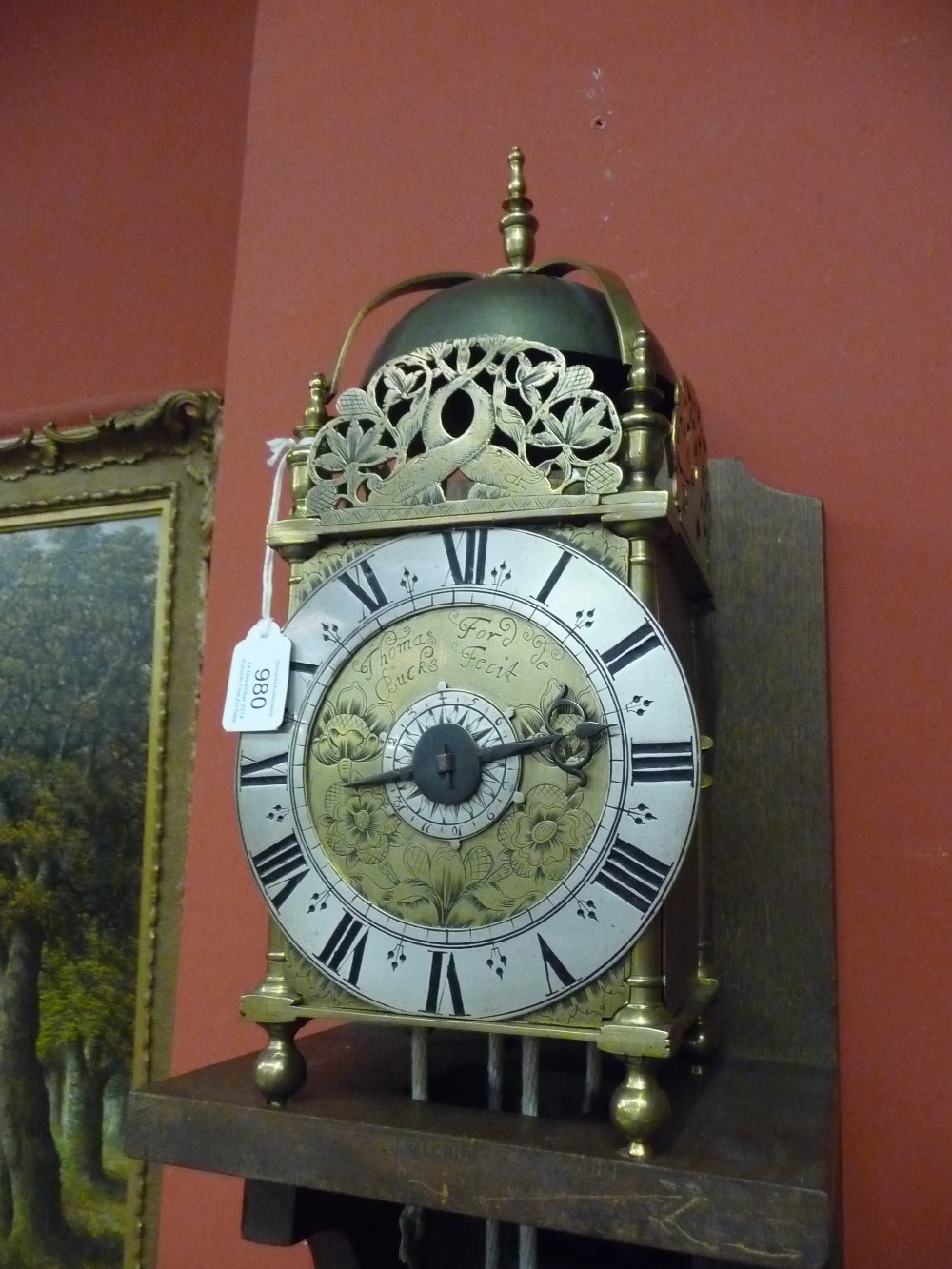 A Fine and Rare Brass Striking Lantern Clock, signed Thomas Ford, Bucks, Fecit, late 17th century, - Image 6 of 14