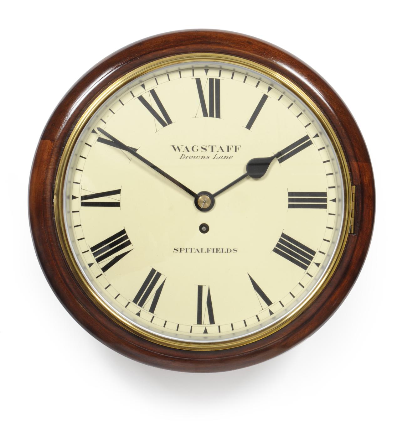 A Mahogany Wall Timepiece, Wagstaff, Browns Lane, Spitalfields, circa 1870, side and bottom opening